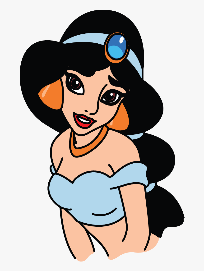 Disney Jasmine Drawing Pic - Easy Princess Jasmine Drawing, HD Png Download, Free Download
