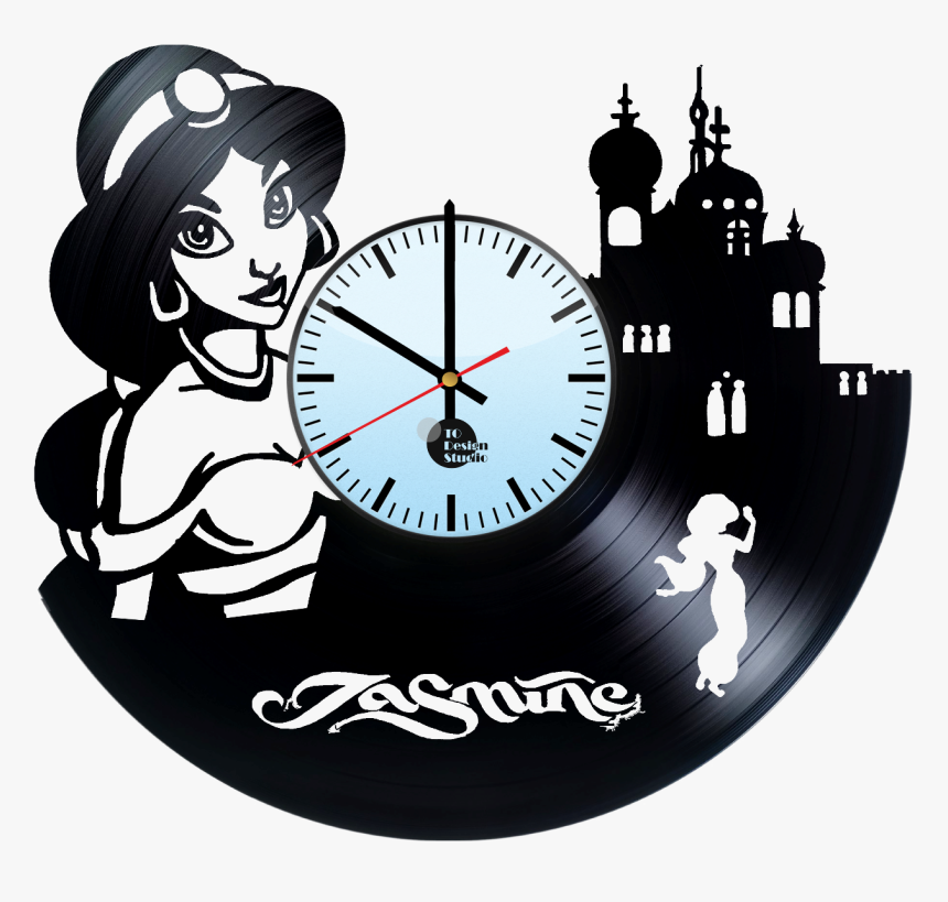 Princess Jasmine Handmade Vinyl Record Wall Clock Fan - Jasmine Birthday Gift, HD Png Download, Free Download