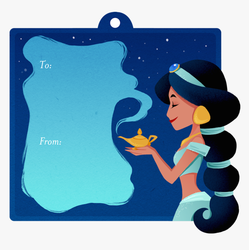 Di Holidaytag Jasmine Revised - Disney Princess Gift Tag, HD Png Download, Free Download