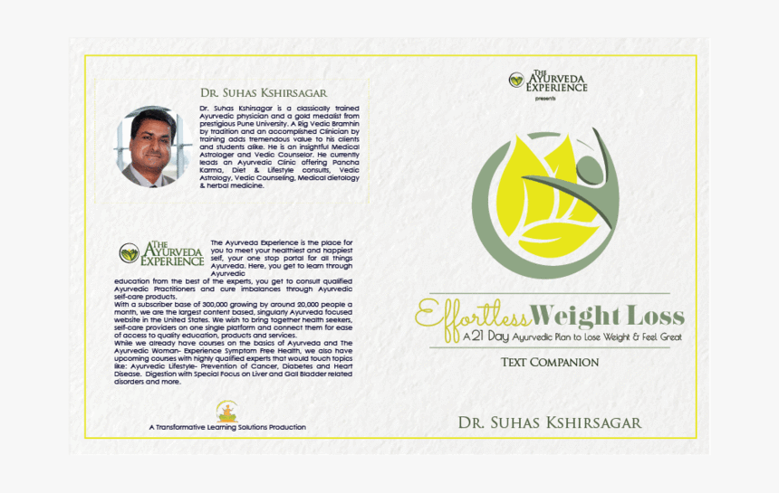 Effortless Weight Loss Silver Experience Ayurveda - Flyer, HD Png Download, Free Download