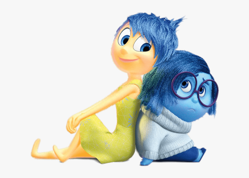 Joy And Sadness Back To Back - Joy Sad Inside Out, HD Png Download, Free Download