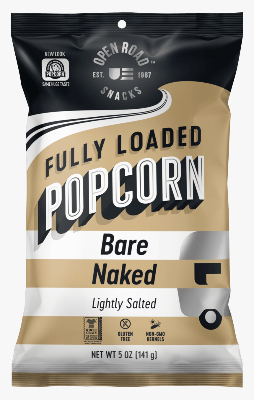Bare Naked Popcorn Front Of Package - Alphabet Pasta, HD Png Download, Free Download