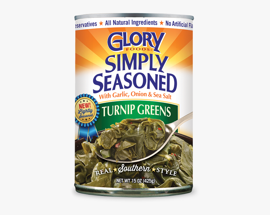 Simply Seasoned Turnip Greens - Glory Foods, HD Png Download, Free Download