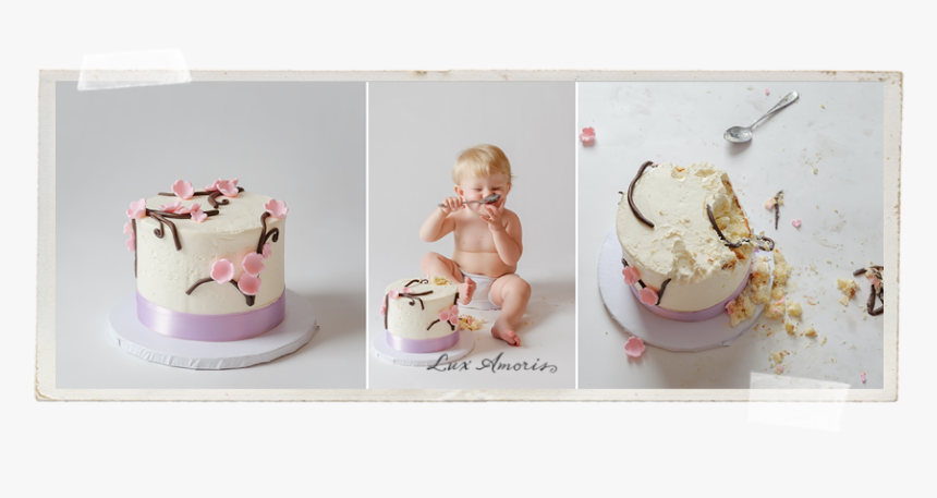 Birthday Cake Smash Portrait By Baltimore Baby Photographer - Sugar Cake, HD Png Download, Free Download