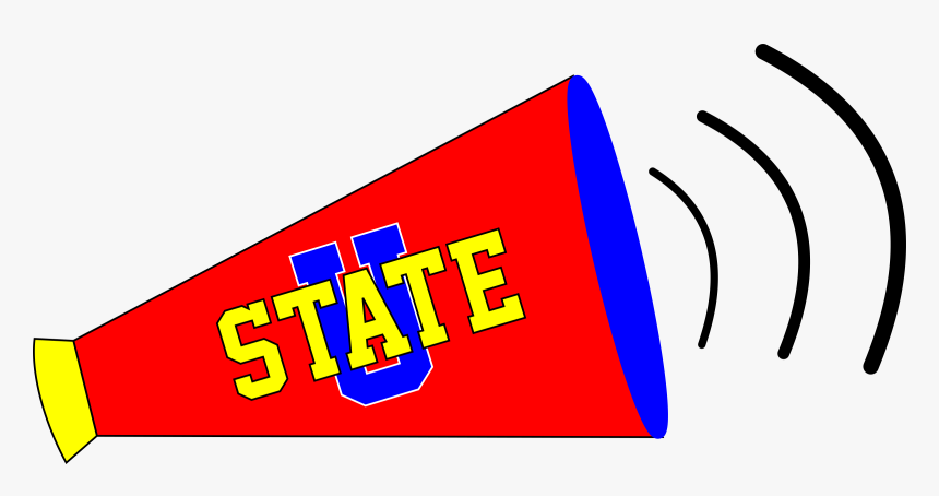 Line Art Cheerleading Megaphone Logo Clipart , Png - Clip Art, Transparent Png, Free Download