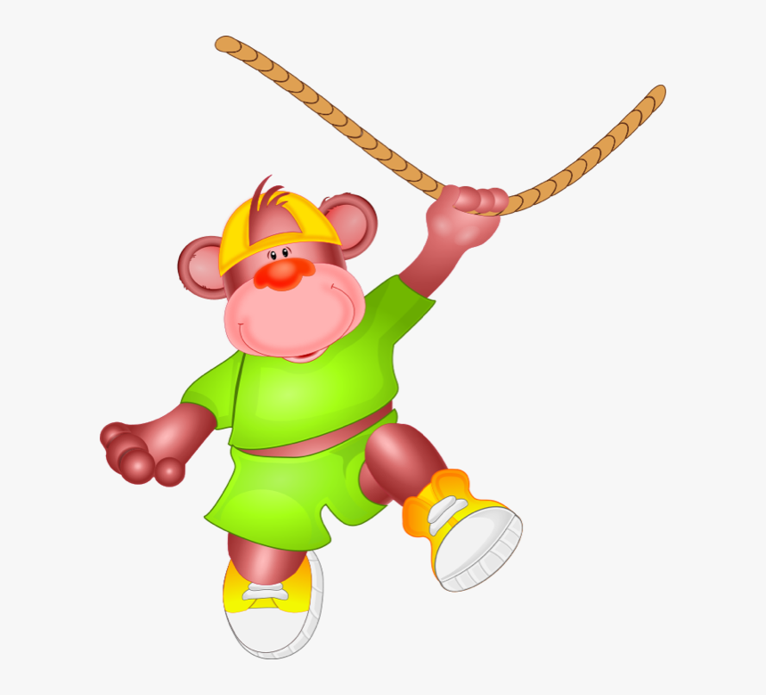 Monkey In Rope Png, Transparent Png, Free Download