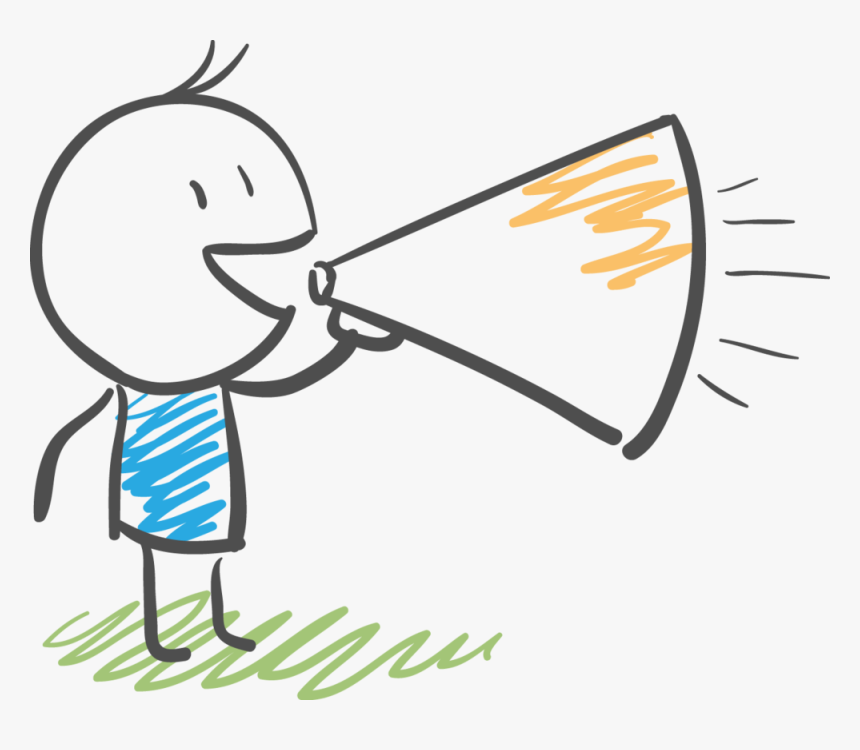 Man With Megaphone Cartoon , Png Download - Cartoon Megaphone, Transparent Png, Free Download