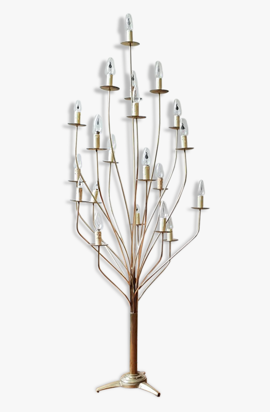 Lamppost Bouquet Jean Royère, 20 Arm Golden Brass, - Sword, HD Png Download, Free Download