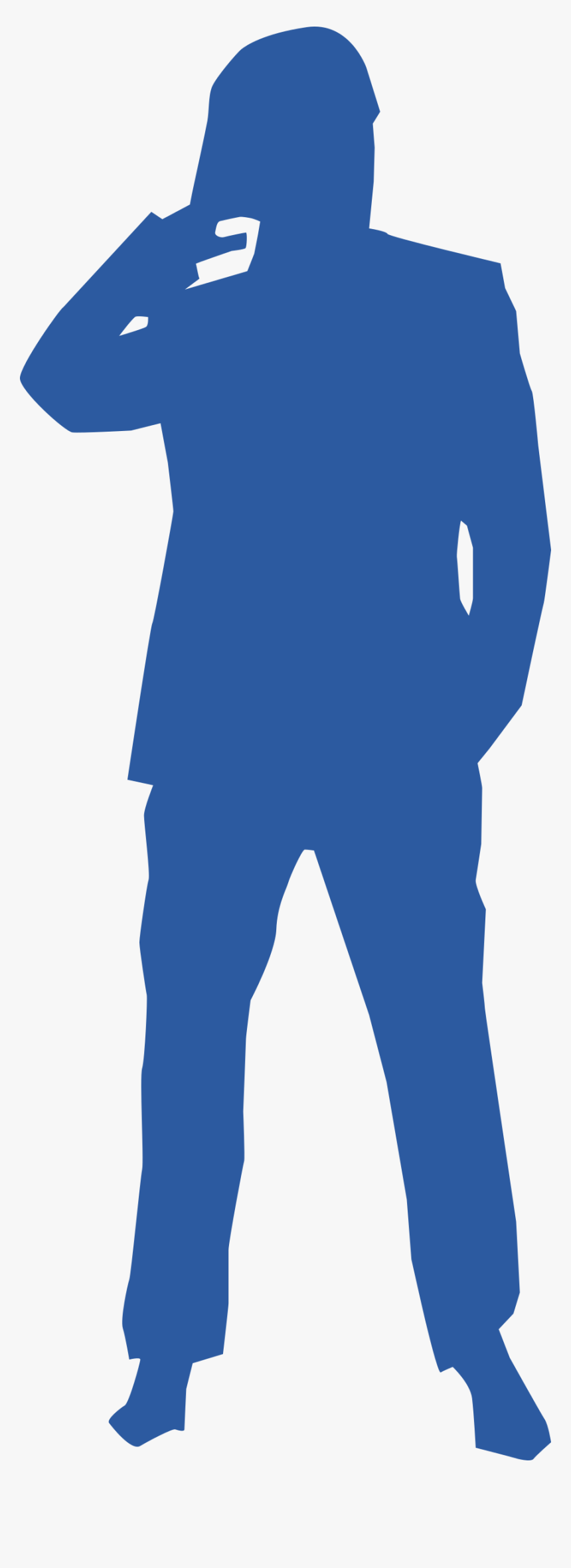 Thinking Man Silhouette Clip Arts - Man Silhouette Png Blue, Transparent Png, Free Download