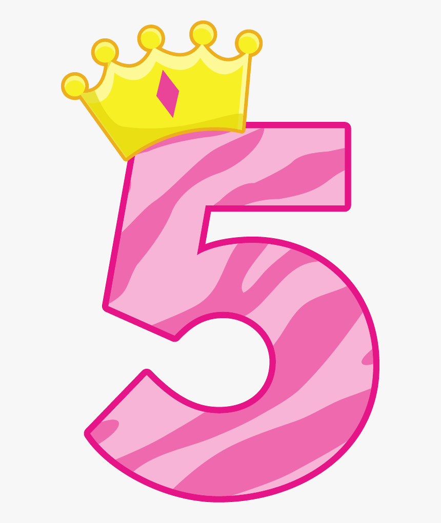 Birthday Cliparts Png 5th - Numero 5 Princesas Png, Transparent Png, Free Download