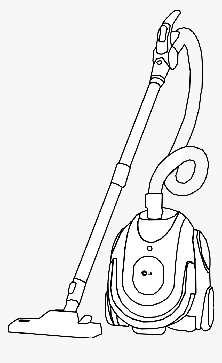 Vacuum Cleaner Line Art Clip Arts - Vacuum Cleaner Clipart Black And White, HD Png Download, Free Download