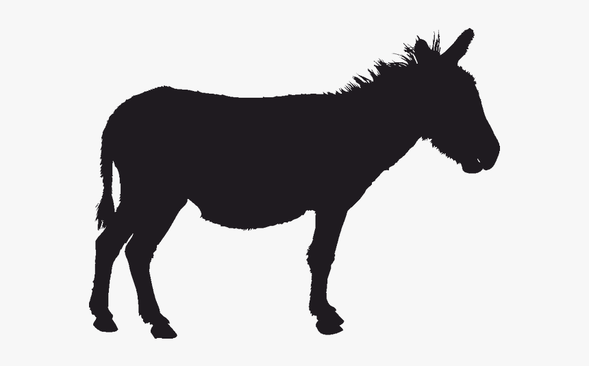 Mule Donkey Silhouette Clip Art - Transparent Donkey Silhouette, HD Png Download, Free Download