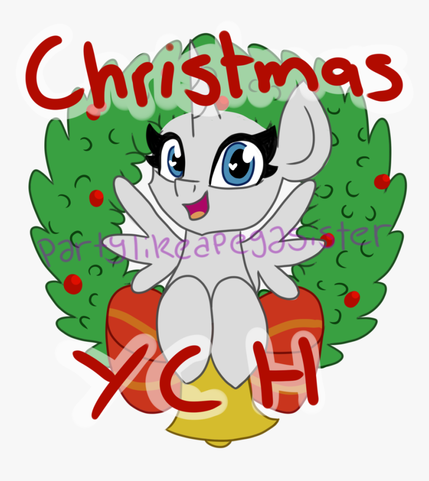 Partylikeapegasister, Bell, Bow, Christmas, Holly, - Cartoon, HD Png Download, Free Download