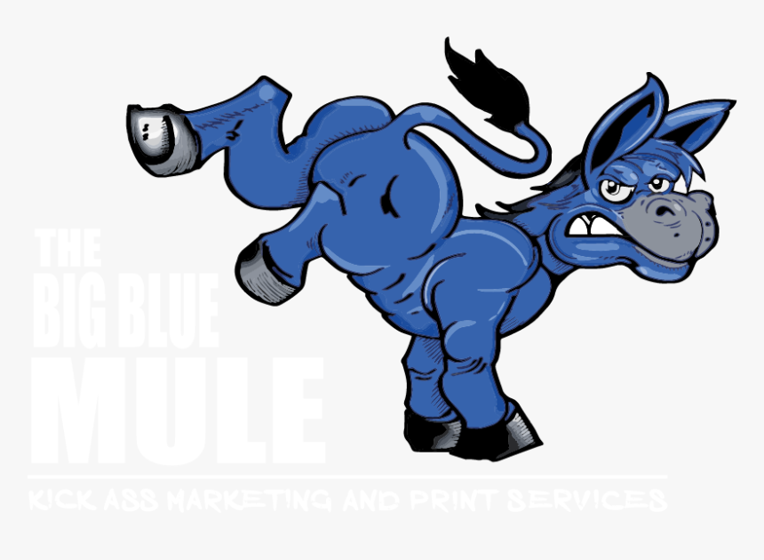 The Big Blue Mule - Cartoon, HD Png Download, Free Download