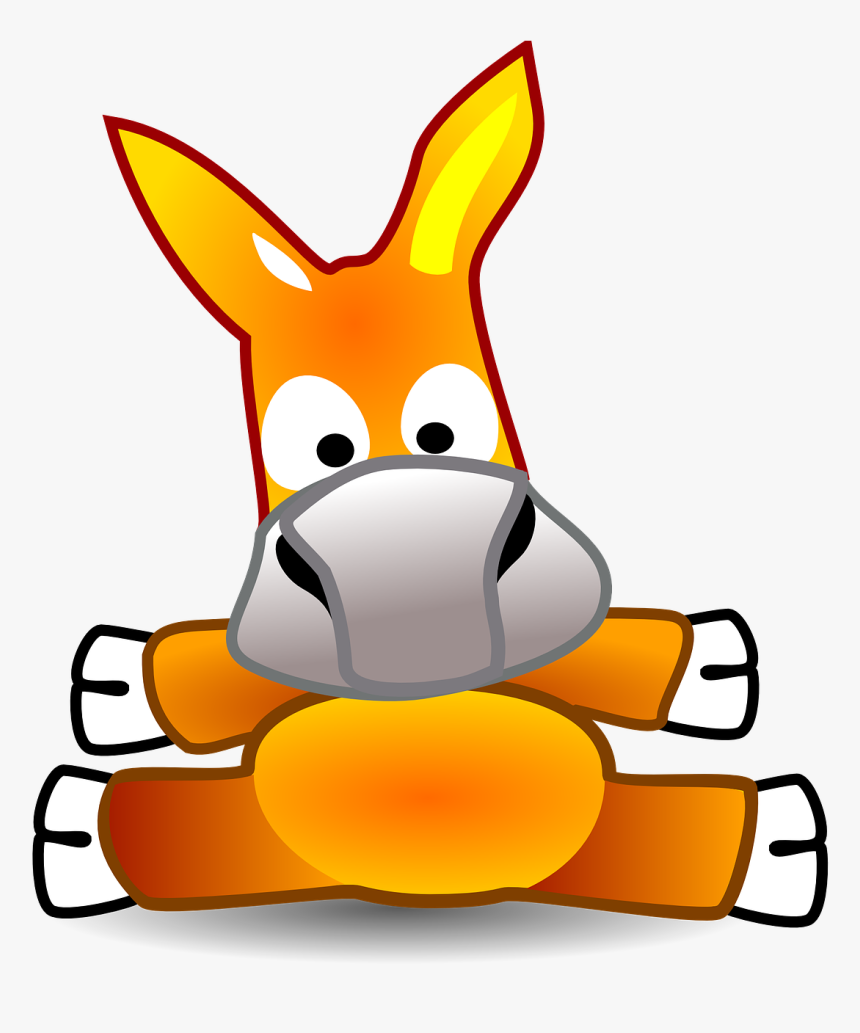 Cartoon Donkey Logo, HD Png Download - kindpng