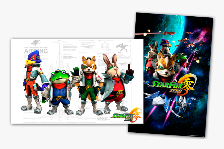 Front And Back Images Of The Star Fox Zero Poster - Star Fox Guide Book, HD Png Download, Free Download