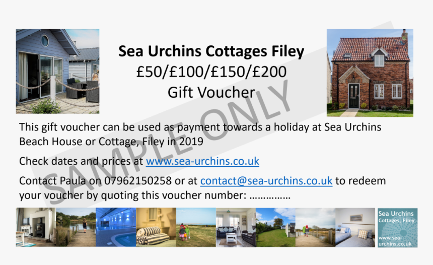 Sea Urchins Filey Gift Voucher Sample - Estate, HD Png Download, Free Download