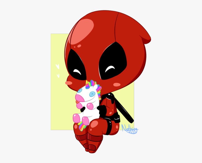 Chibi Deadpool With Unicorn, HD Png Download, Free Download