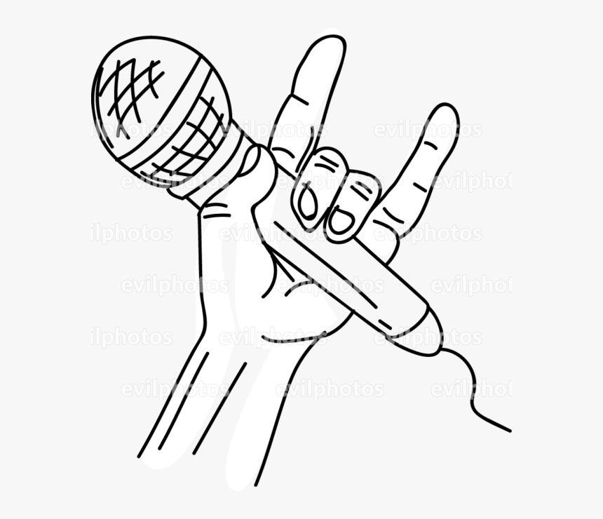 Microphone Drawing Vector And Stock Photo - Drawing, HD Png Download, Free Download