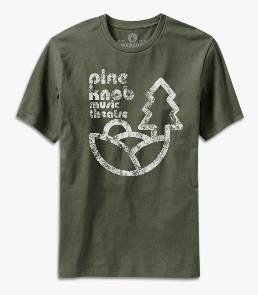 Pine Knob Music Theatre Print On Olive Green T-shirt - Active Shirt, HD Png Download, Free Download