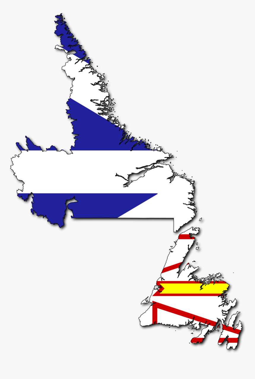 Newfoundland And Labrador Flag Map, HD Png Download, Free Download