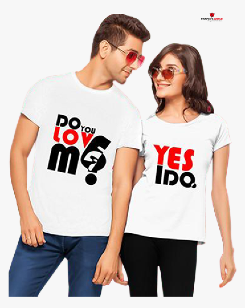 Special Valentines Couple T Shirt By Swapon’s World - Raksha Bandhan T Shirts, HD Png Download, Free Download