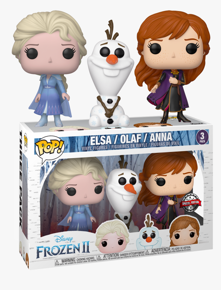 Anna, Elsa & Olaf Funko Pop Vinyl Figure 3-pack - Funko Pop Frozen 2, HD Png Download, Free Download