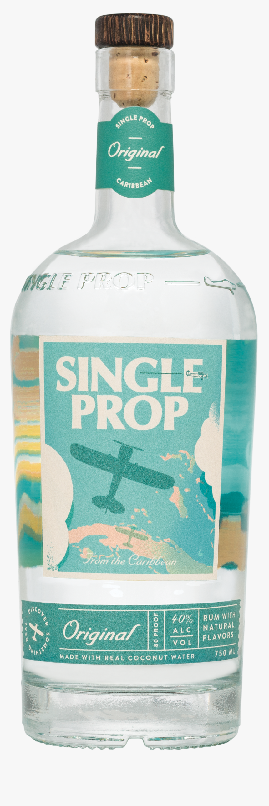 Single Prop Original Bottle Shot - Single Prop Rum 750 Ml, HD Png Download, Free Download