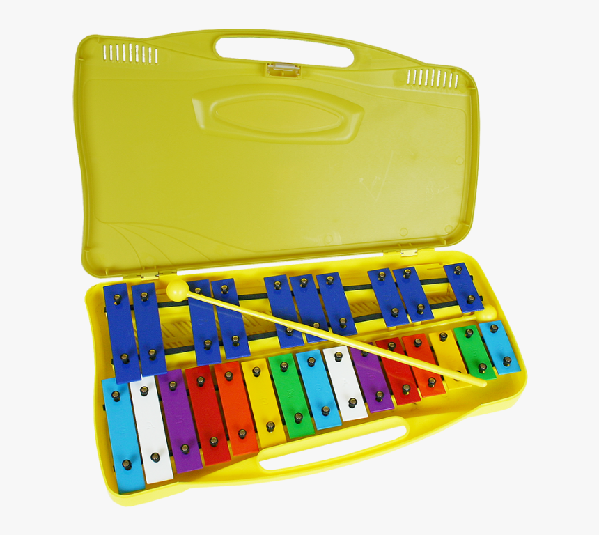 25 Tone Metal Xylophone In Plastic Carry Case - Glockenspiel, HD Png Download, Free Download