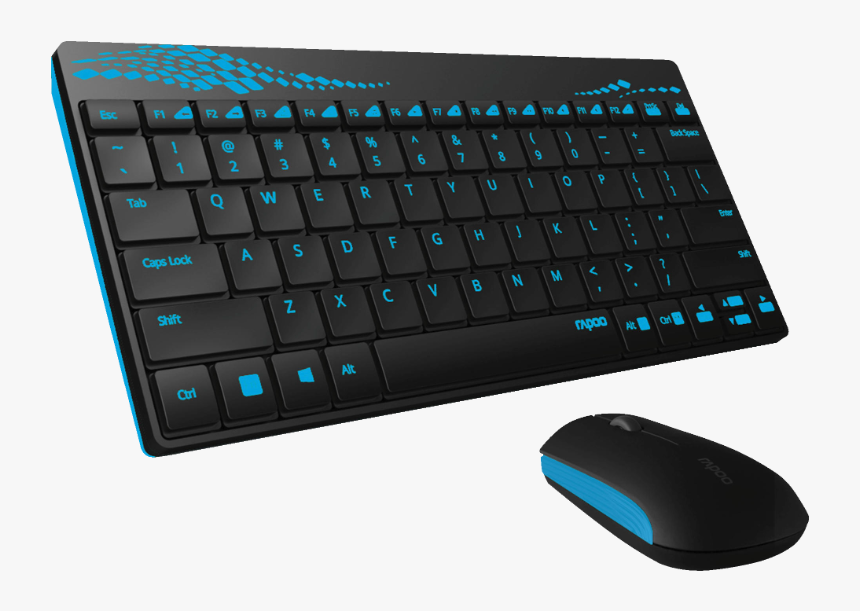 Rapoo 8000 Wireless Keyboard & Mouse Combo - Keyboard Mouse Wireless Rapoo, HD Png Download, Free Download