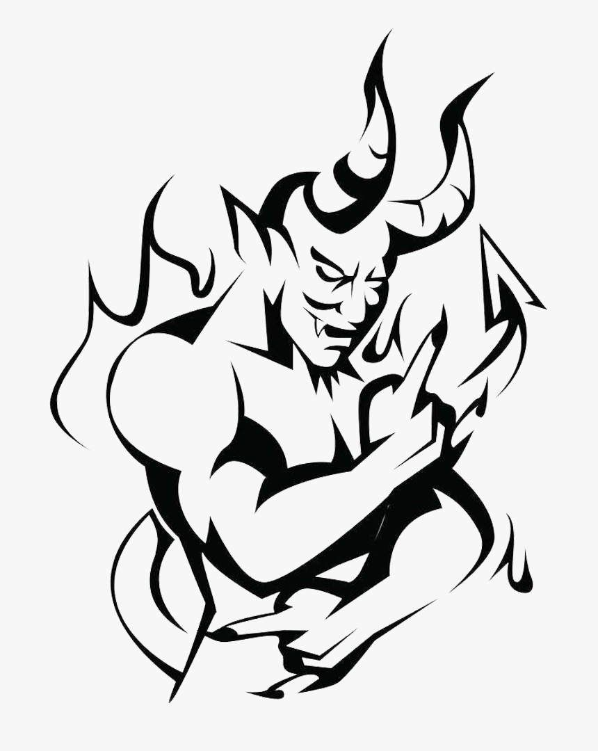 Satanism Symbol Satan Signs - Demonio Blanco Y Negro, HD Png Download, Free Download