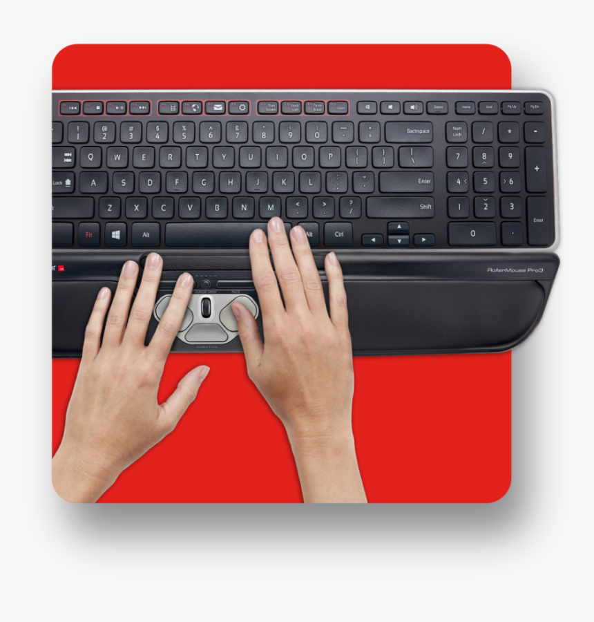 Unlike A Traditional Mouse, Sits In Front Of Your Keyboard - Computer Keyboard, HD Png Download, Free Download