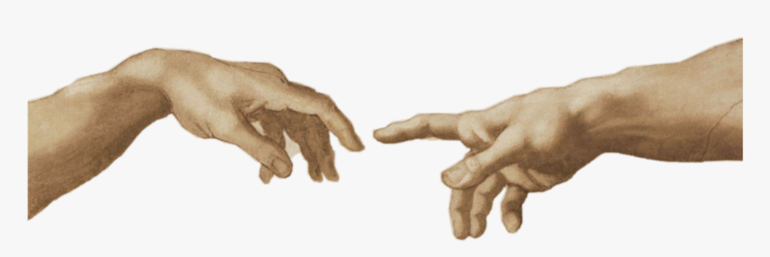 #edits #hands #reaching #touching #romanart #art #stickers - Touching Hands Art Transparent, HD Png Download, Free Download