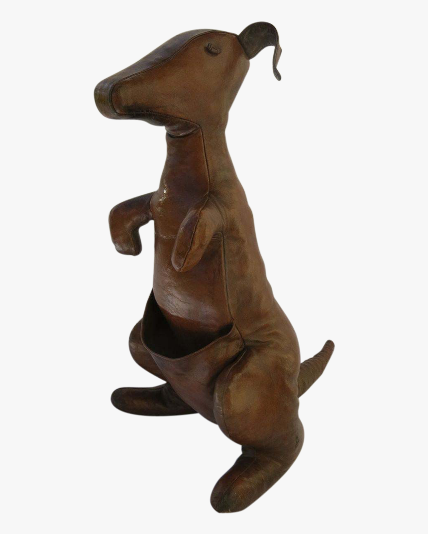 Original Vintage Leather Kangaroo - Statue, HD Png Download, Free Download