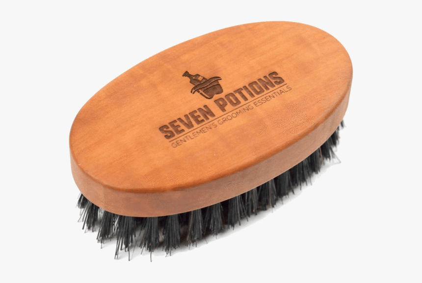 Seven Potions Beard Brush With First Cut Boar Bristles - Seven Potions Beard Brush, HD Png Download, Free Download