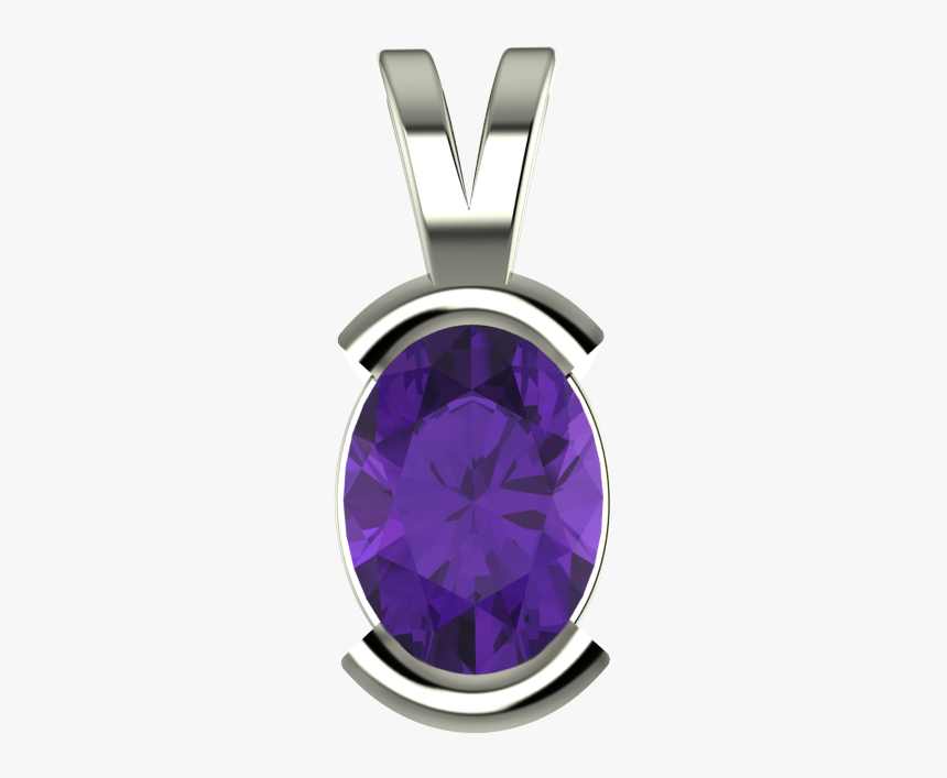 V-shape Oval Cut Diamond Brushed Pendant 7485p - Pendant, HD Png Download, Free Download