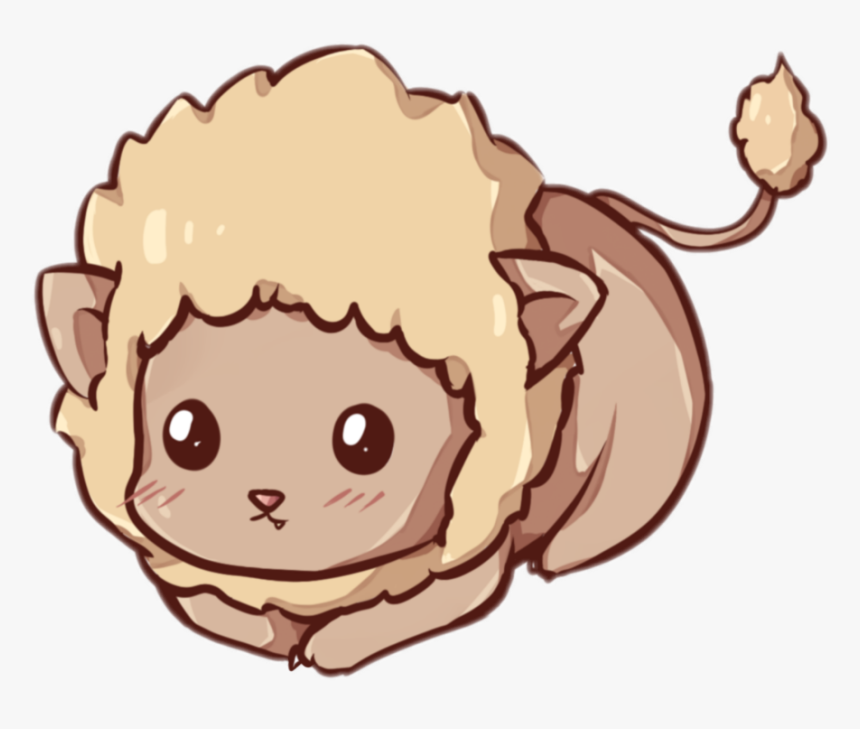 #kawaii #lion #lions #baby #brown - Animales Kawaii Png, Transparent Png, Free Download