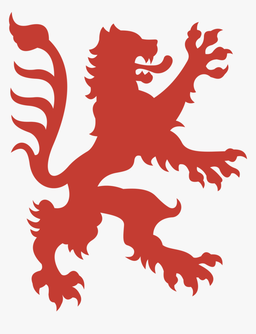 Rampant Lion Svg Cut File - Png Red Rampant Lion Transparent, Png Download, Free Download