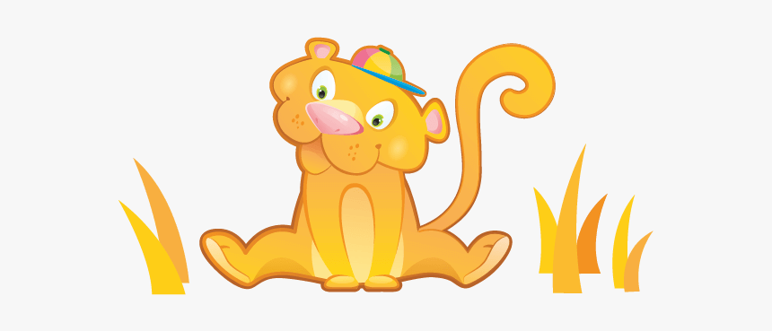 Stickers Da Muro Safari Per Cameretta, Adesivo Leoncino - Cartoon, HD Png Download, Free Download