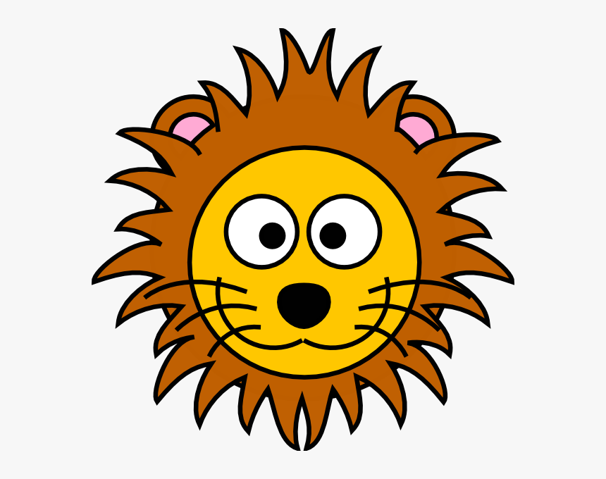 Baby Lion Face Clipart - Lion Clip Art Head, HD Png Download, Free Download