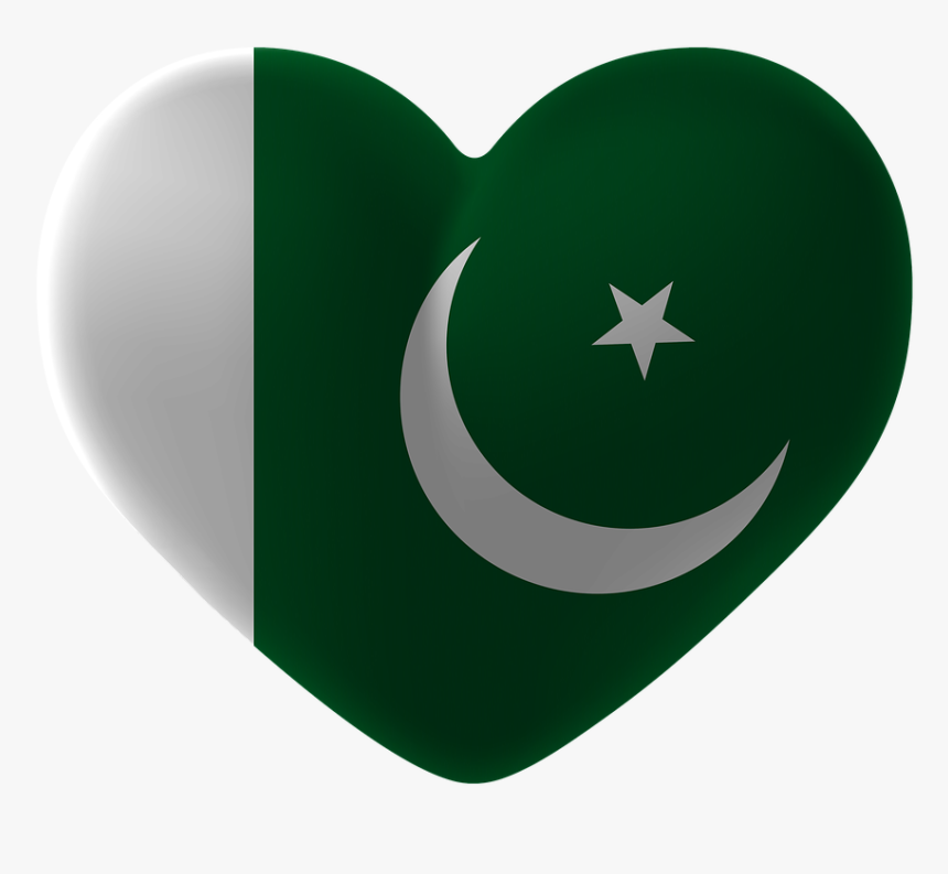 Heart, Iran, Pakistan, Tajikistan, Afghanistan, India - Pakistan Flag Heart Png, Transparent Png, Free Download
