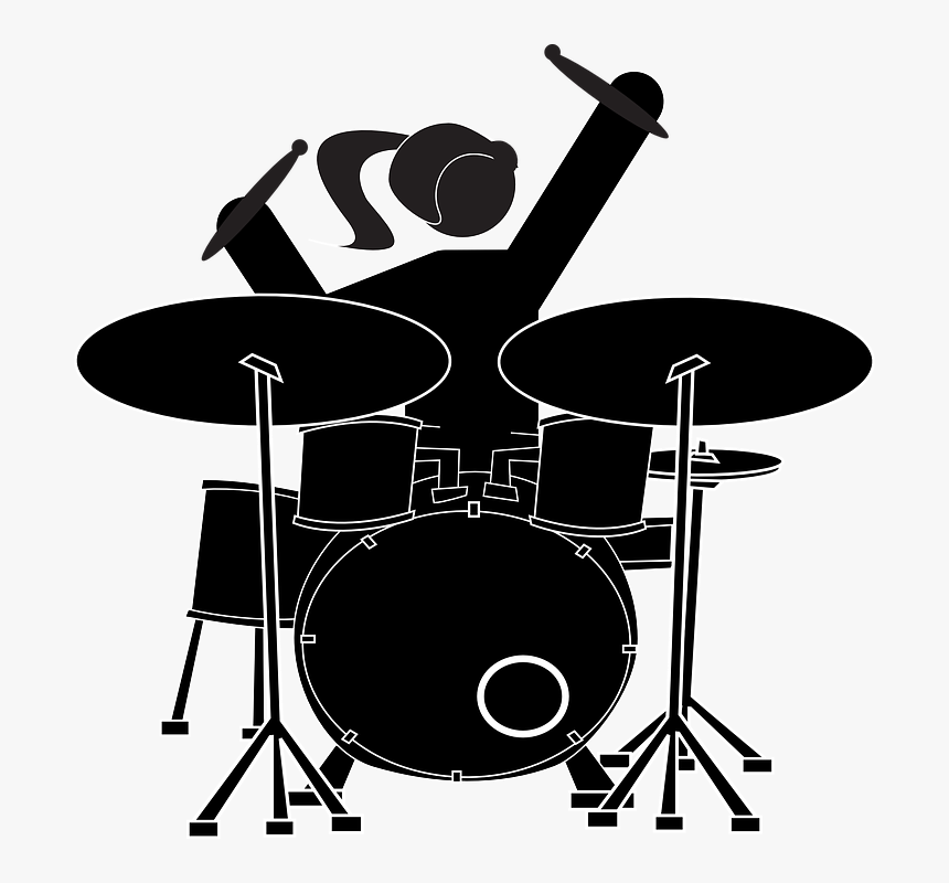 Girl, Drummer, Drum Set, Musician, Music, Musical - Girl Drummer Clip Art, HD Png Download, Free Download