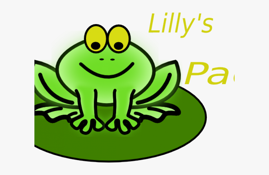 Lily Pad Cartoon - Frog Black And White, HD Png Download, Free Download