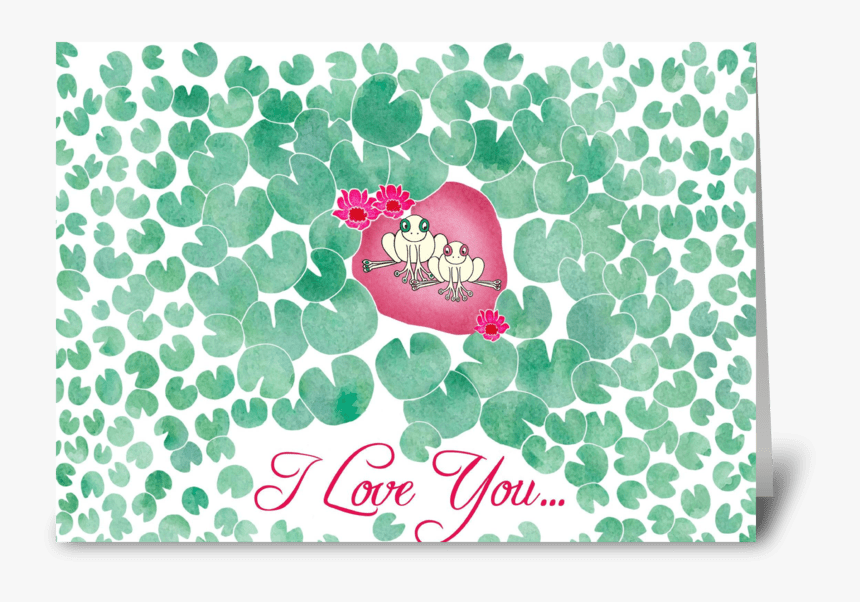 Lily Pad Love Greeting Card - Thanks Card, HD Png Download, Free Download