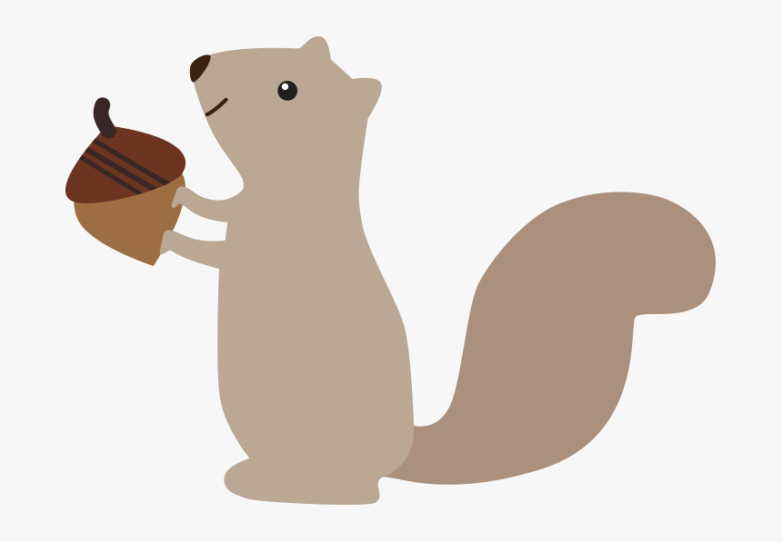 Cute Animals Woodland Clipart Set Clip Art Department - Cartoon Squirrel Clipart Transparent Background, HD Png Download, Free Download