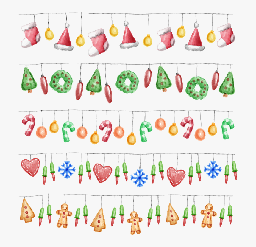 Christmas Lights Painting Png, Transparent Png, Free Download