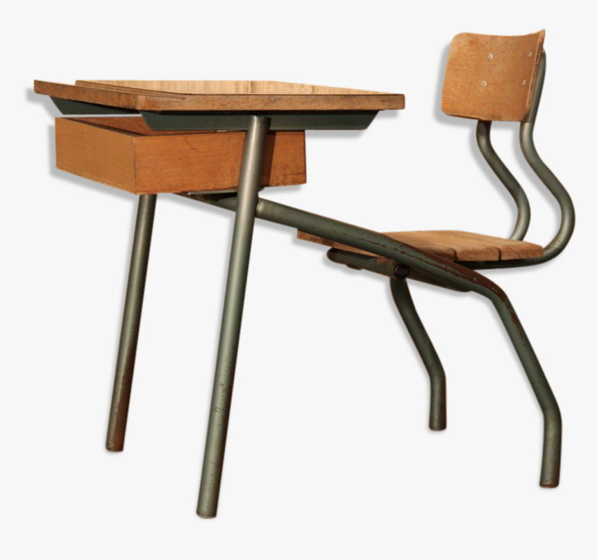 Vintage School Desk Iron Green Vintage Qcrib Png Vintage - End Table, Transparent Png, Free Download