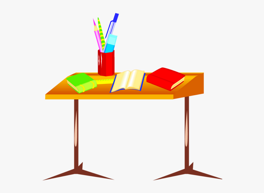 Supplies Classroom - School Supplies On Desk Clipart, HD Png Download, Free Download