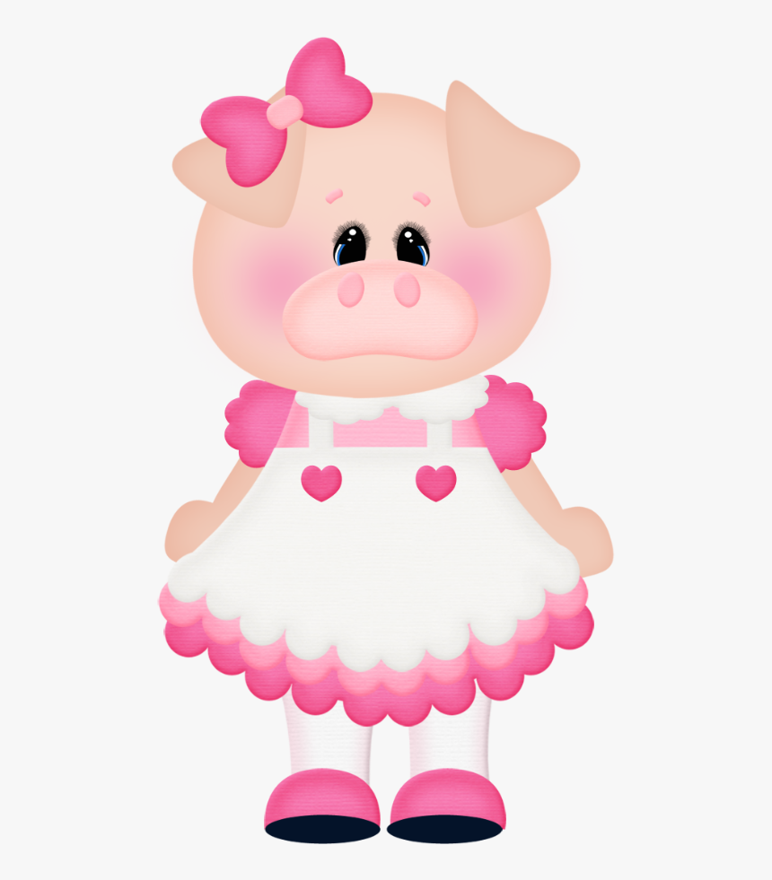 Transparent Cute Pigs Clipart - Girl Pig Clipart, HD Png Download, Free Download