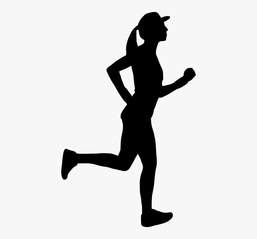 Woman, Girl Running, Silhouette, Sprinter, Active - Runner Silhouette, HD Png Download, Free Download